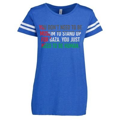 Stand Up For Gaza, Free Palestine Enza Ladies Jersey Football T-Shirt