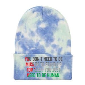 Stand Up For Gaza, Free Palestine Tie Dye 12in Knit Beanie