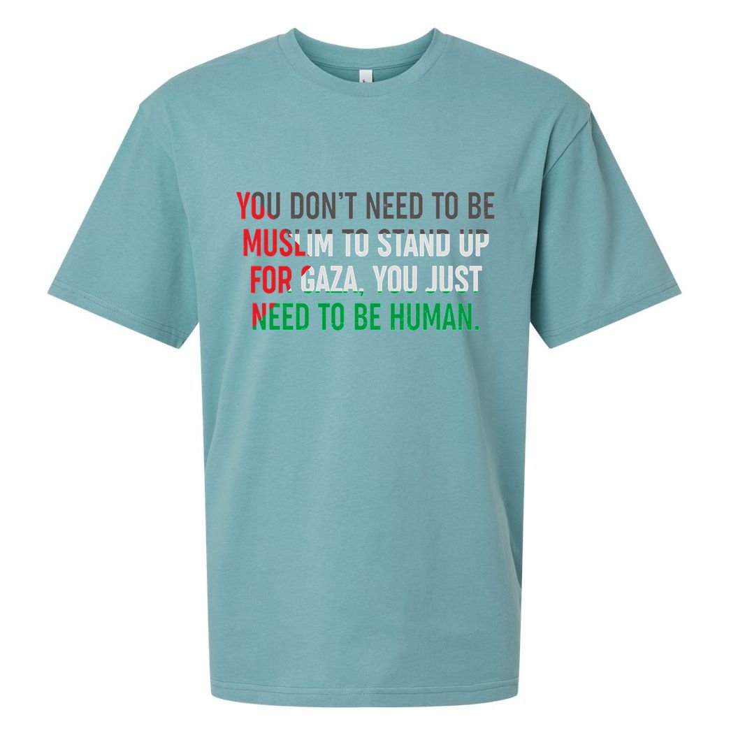 Stand Up For Gaza, Free Palestine Sueded Cloud Jersey T-Shirt
