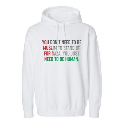 Stand Up For Gaza, Free Palestine Garment-Dyed Fleece Hoodie