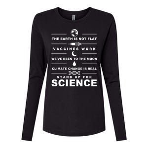 Stand Up For Science Womens Cotton Relaxed Long Sleeve T-Shirt