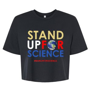 Stand Up For Science March For Science Earth Day Bella+Canvas Jersey Crop Tee