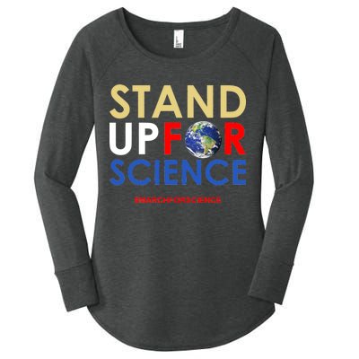 Stand Up For Science March For Science Earth Day Women's Perfect Tri Tunic Long Sleeve Shirt