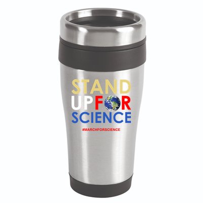 Stand Up For Science March For Science Earth Day 16oz Travel Tumbler