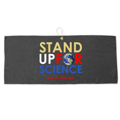 Stand Up For Science March For Science Earth Day Large Microfiber Waffle Golf Towel