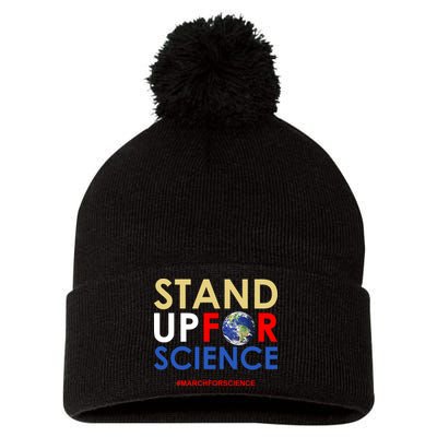 Stand Up For Science March For Science Earth Day Pom Pom 12in Knit Beanie