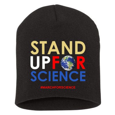 Stand Up For Science March For Science Earth Day Short Acrylic Beanie