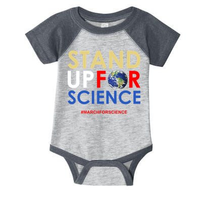 Stand Up For Science March For Science Earth Day Infant Baby Jersey Bodysuit