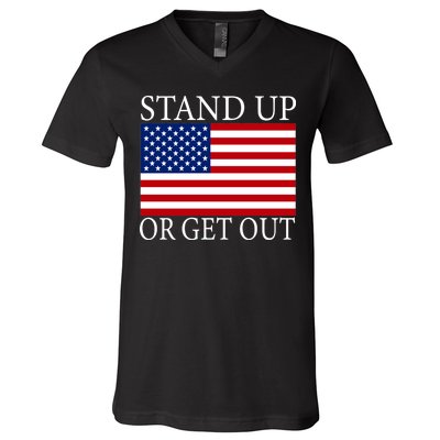 Stand Up Or Get Out V-Neck T-Shirt