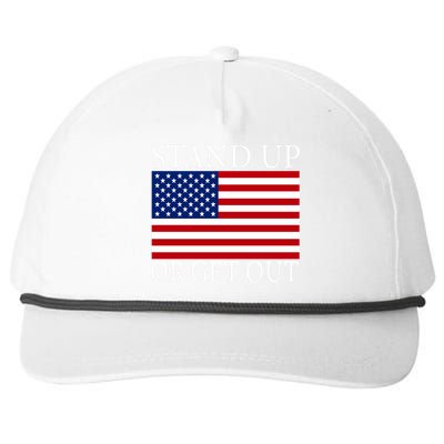 Stand Up Or Get Out Snapback Five-Panel Rope Hat