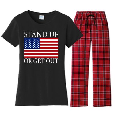 Stand Up Or Get Out Women's Flannel Pajama Set