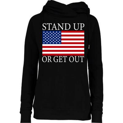 Stand Up Or Get Out Womens Funnel Neck Pullover Hood