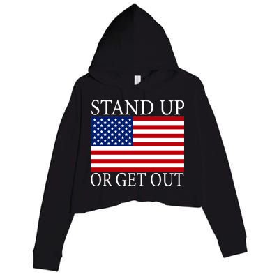 Stand Up Or Get Out Crop Fleece Hoodie