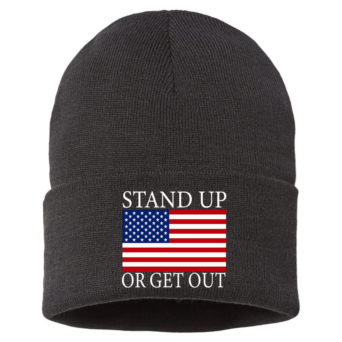 Stand Up Or Get Out Sustainable Knit Beanie