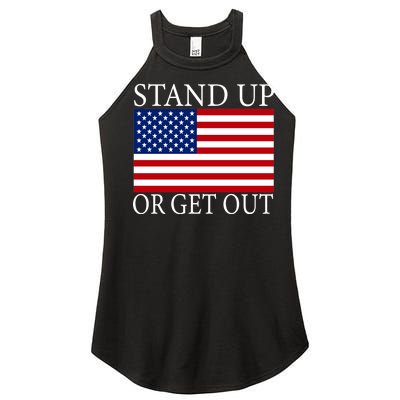 Stand Up Or Get Out Women’s Perfect Tri Rocker Tank