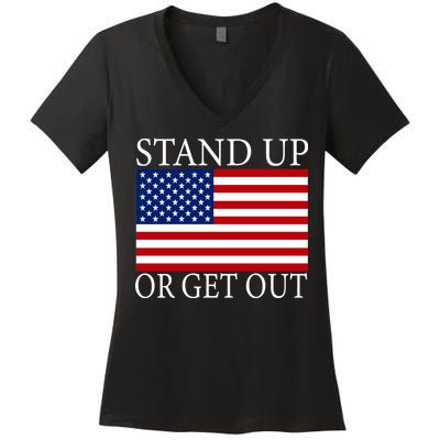 Stand Up Or Get Out Women's V-Neck T-Shirt