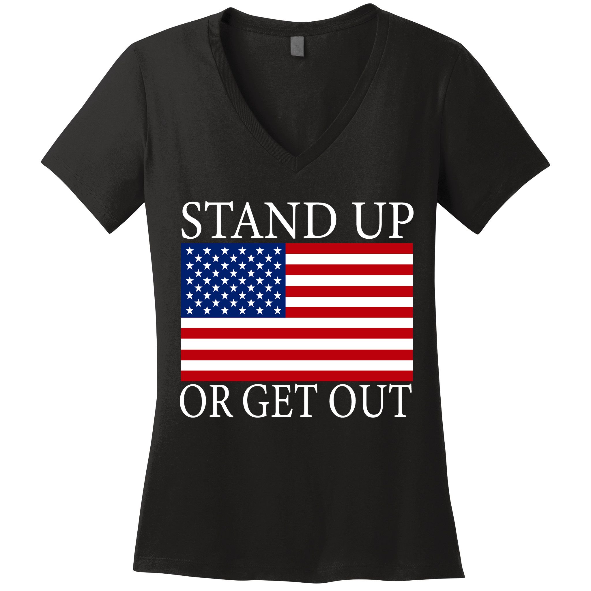 Stand Up Or Get Out Women's V-Neck T-Shirt