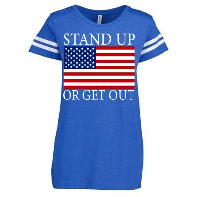 Stand Up Or Get Out Enza Ladies Jersey Football T-Shirt