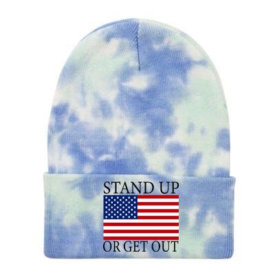 Stand Up Or Get Out Tie Dye 12in Knit Beanie