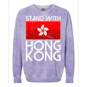 Stand With Hong Kong Pro Democracy Colorblast Crewneck Sweatshirt