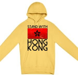 Stand With Hong Kong Pro Democracy Premium Pullover Hoodie