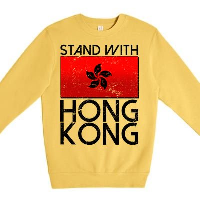 Stand With Hong Kong Pro Democracy Premium Crewneck Sweatshirt