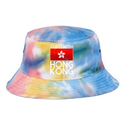 Stand With Hong Kong Pro Democracy Tie Dye Newport Bucket Hat