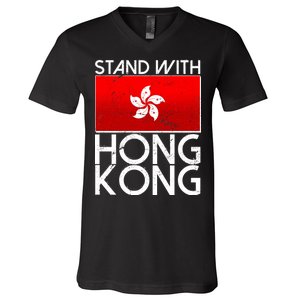 Stand With Hong Kong Pro Democracy V-Neck T-Shirt