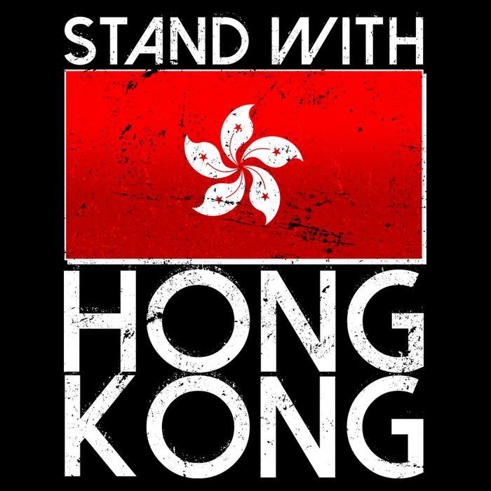 Stand With Hong Kong Pro Democracy Drawstring Bag