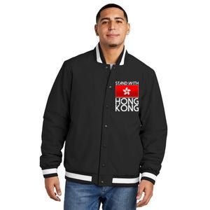 Stand With Hong Kong Pro Democracy Insulated Varsity Jacket