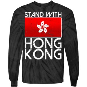 Stand With Hong Kong Pro Democracy Tie-Dye Long Sleeve Shirt