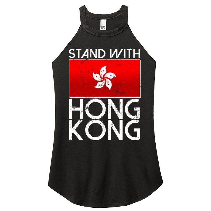 Stand With Hong Kong Pro Democracy Women's Perfect Tri Rocker Tank