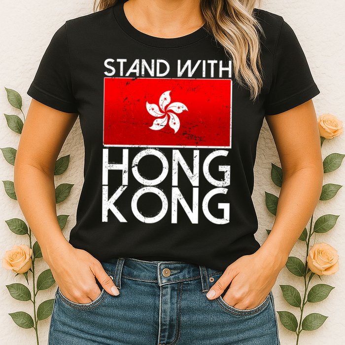 Stand With Hong Kong Pro Democracy Womens T-Shirt