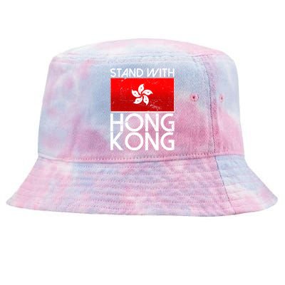 Stand With Hong Kong Pro Democracy Tie-Dyed Bucket Hat