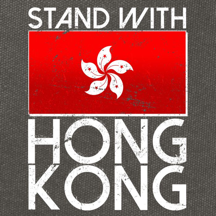 Stand With Hong Kong Pro Democracy Cotton Canvas Backpack