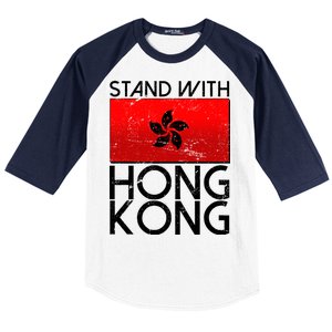 Stand With Hong Kong Pro Democracy Baseball Sleeve Shirt