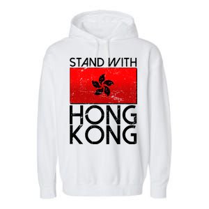 Stand With Hong Kong Pro Democracy Garment-Dyed Fleece Hoodie