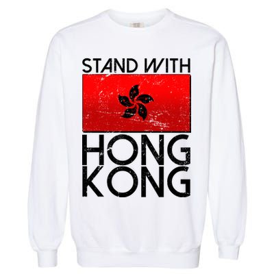Stand With Hong Kong Pro Democracy Garment-Dyed Sweatshirt
