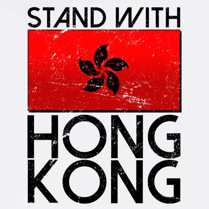 Stand With Hong Kong Pro Democracy Garment-Dyed Sweatshirt