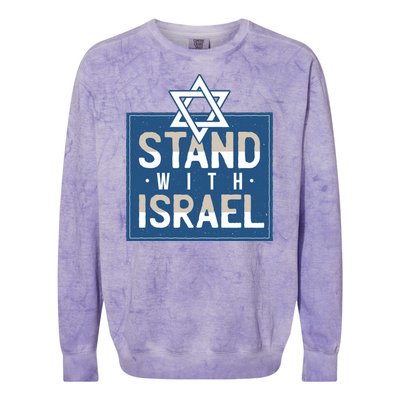 Stand With Israel Colorblast Crewneck Sweatshirt