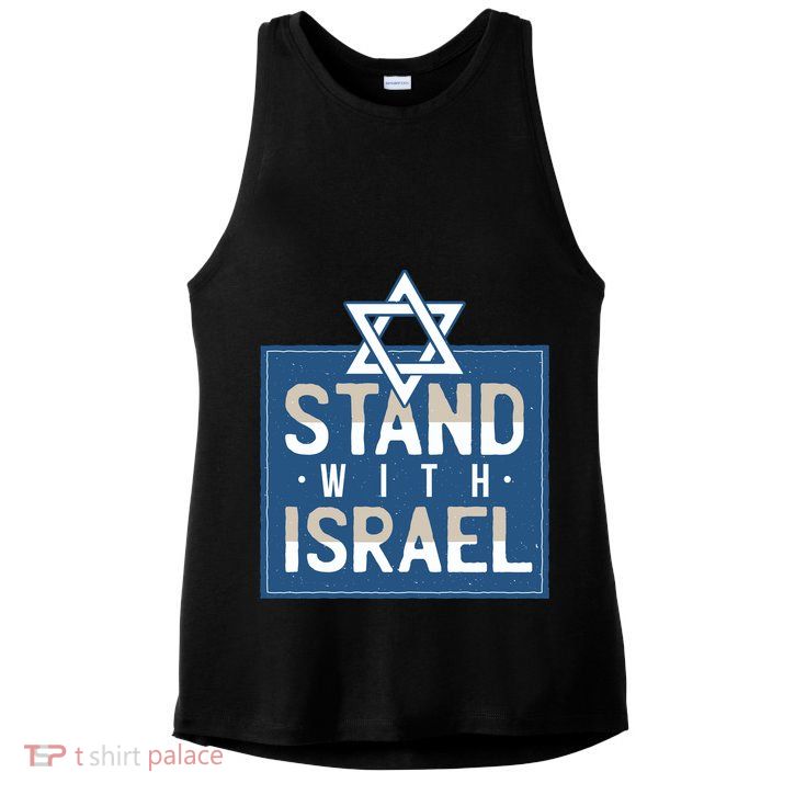Stand With Israel Ladies PosiCharge Tri-Blend Wicking Tank