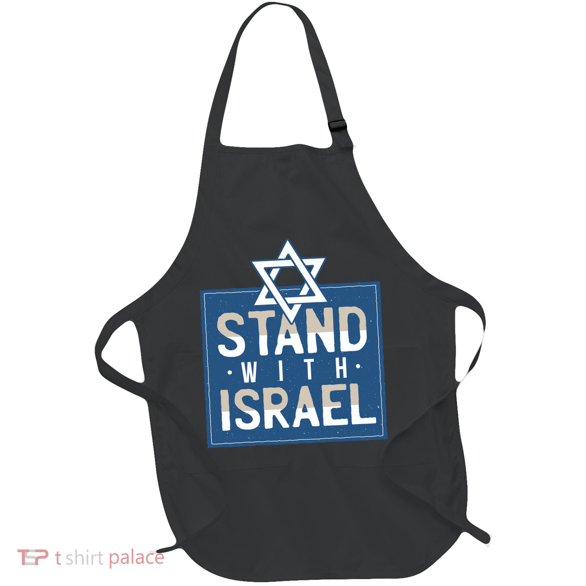 Stand With Israel Full-Length Apron With Pockets