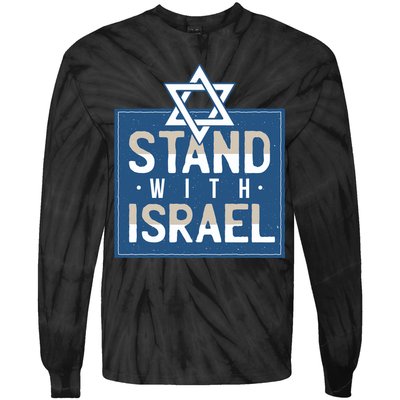 Stand With Israel Tie-Dye Long Sleeve Shirt