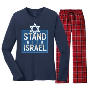 Stand With Israel Women's Long Sleeve Flannel Pajama Set 