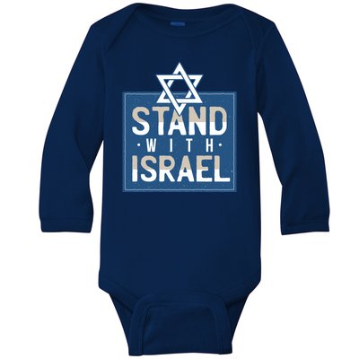 Stand With Israel Baby Long Sleeve Bodysuit