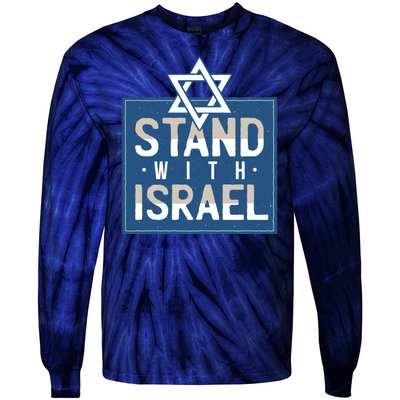 Stand With Israel Tie-Dye Long Sleeve Shirt