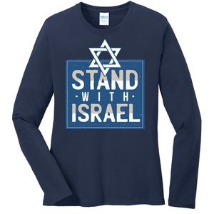 Stand With Israel Ladies Long Sleeve Shirt