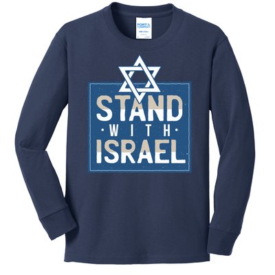 Stand With Israel Kids Long Sleeve Shirt