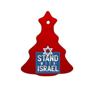 Stand With Israel Ceramic Tree Ornament