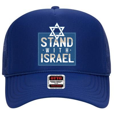 Stand With Israel High Crown Mesh Back Trucker Hat